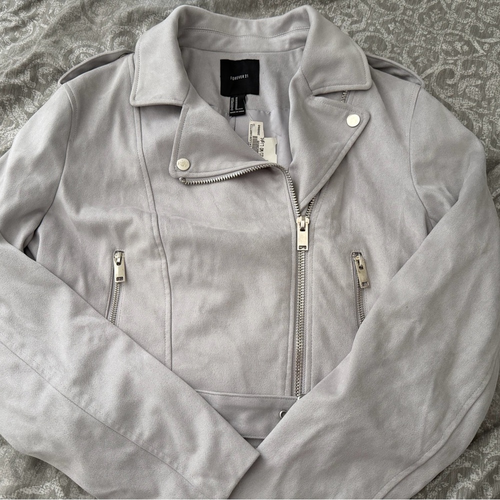 Women's Gray Motor Jacket